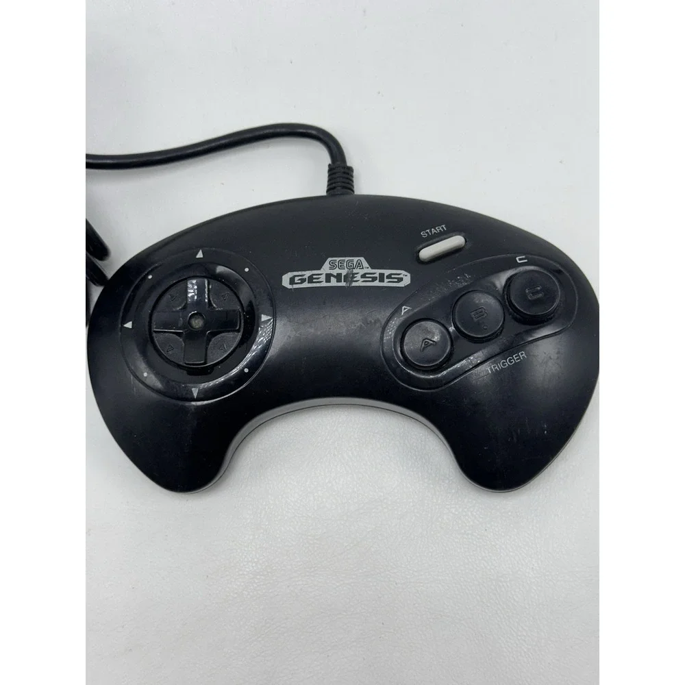 Sega‎ Genesis Controller Model 1650 3-Button OEM Original Black Tested & Working